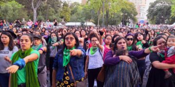 Ensayo de "Un violador en tu camino" en la ciudad de México 2019.