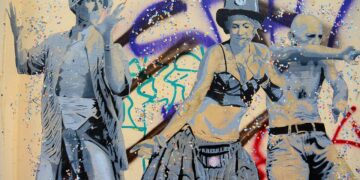 Street art Berlin - Aislamiento social por coronavirus.