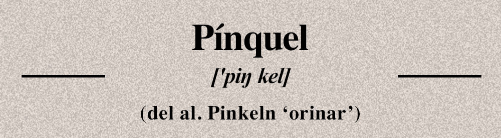 Pinkeln Glosario en Lado|B|erlin.