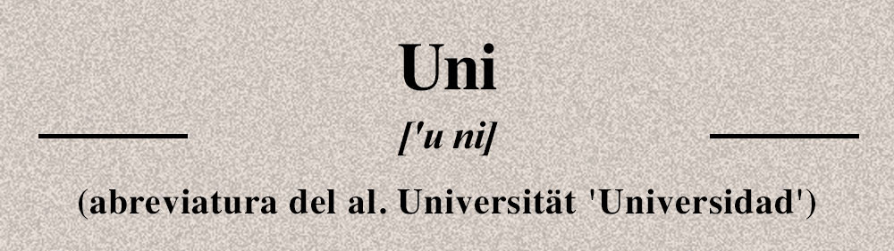 Universidad - Glosario - Lado|B|erlin.