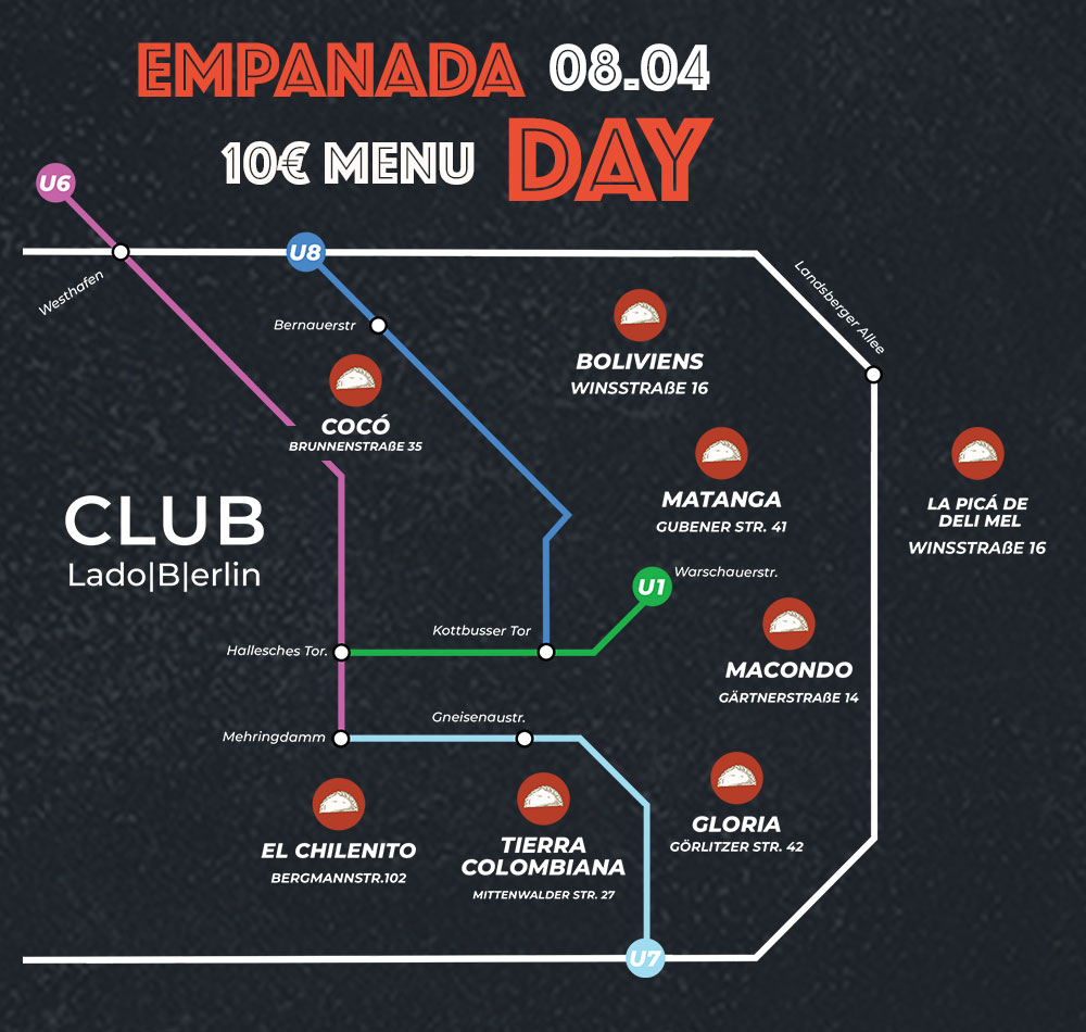 Mapa Empanada Day Club Lado|B|erlin.